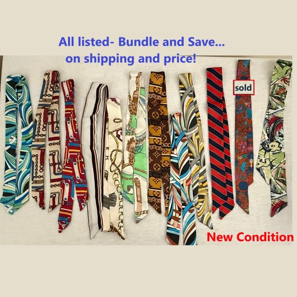 Retro Chic Silk Scarf Vibrant Blue Boho Luxe Accessory Effortless Style (11) - Picture 12 of 12